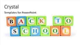  Presentation with alphabet - PPT theme having schols - back to schol concept background and a  colored foreground