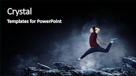  Presentation with astronaut in fantasy world mixed - Colorful slide deck enhanced with schols - dance is his world mixed backdrop and a  colored foreground