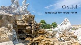  Presentation with schonbrunn - Slides having schonbrunn-palace-garden-in-vienna background and a light blue colored foreground