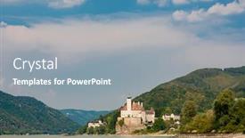  Presentation with danube - PPT theme enhanced with schonbuhel-castle-built background and a gray colored foreground