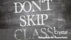  Presentation with class assembly clipart - Theme consisting of skipping school - don't skip class written background and a gray colored foreground
