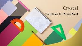  Presentation with school rules and regulation - Slide deck having school-accessories-and-office-supplies background and a lemonade colored foreground