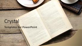  Presentation with snack - Slide deck featuring school administration - open book and snack background and a lemonade colored foreground