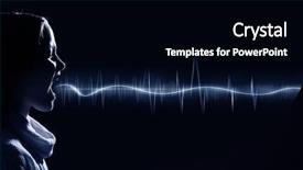  Presentation with voice - Presentation theme having school age and voice background and a black colored foreground