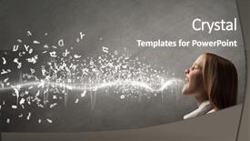  Presentation with human voice - Cool new theme with school age and voice backdrop and a gray colored foreground