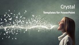  Presentation with human voice - Cool new slide set with school age and voice backdrop and a gray colored foreground