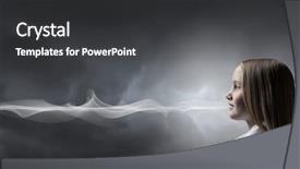  Presentation with human voice - Presentation theme consisting of school age and voice background and a dark gray colored foreground