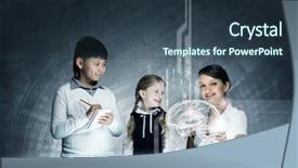  Presentation with new teacher - Amazing presentation having school age at anatomy backdrop and a  colored foreground