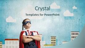  Presentation with super girl - Presentation enhanced with school age in super background and a lemonade colored foreground