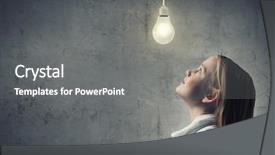  Presentation with child brain - Colorful presentation theme enhanced with school age looking at brain backdrop and a gray colored foreground