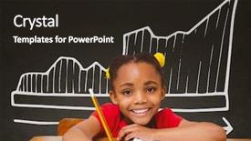  Presentation with composite - Presentation design consisting of school and education graph background and a wine colored foreground