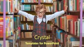  Presentation with school - Presentation theme enhanced with school-and-education-portrait background and a tawny brown colored foreground