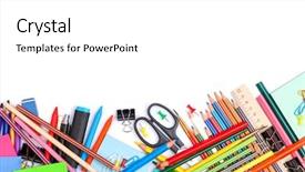  Presentation with top view of soybean - Presentation theme consisting of school and office supplies top background and a white colored foreground