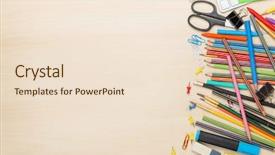  Presentation with border - Colorful presentation enhanced with school and office supplies backdrop and a lemonade colored foreground