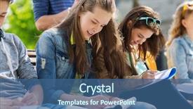  Presentation with high school psychology - Colorful presentation design enhanced with school and people concept - group backdrop and a ocean colored foreground