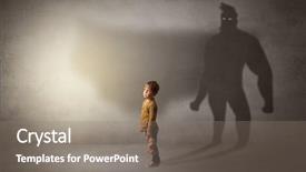  Presentation with school animations - PPT theme having school animations - cute kid in a room background and a gray colored foreground