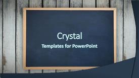  Presentation with school animations - PPT theme consisting of school animations - image of ac chalkboard background and a ocean colored foreground