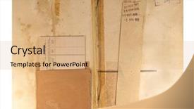  Presentation with school anniversary - Slide deck consisting of school anniversary - inside of old library book background and a coral colored foreground