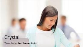  Presentation with business report - Amazing slide deck having livestock goat eats backdrop and a tawny brown colored foreground.