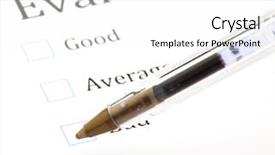  Presentation with questionnaire - PPT theme consisting of school annual report - quality questionnaire and pen extreme background and a white colored foreground