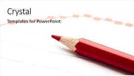  Presentation with starting line red running track - PPT layouts having school annual report - red pen painting a red background and a cream colored foreground