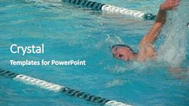  Presentation with swim boy - Theme featuring school athletics meeting - boys swim competition background and a  colored foreground