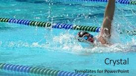  Presentation with swim - Presentation with school athletics meeting - boys swim competition background and a  colored foreground