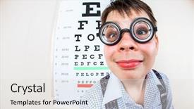  Presentation with doctor office call center - Cool new presentation theme with school attendance - person wearing spectacles backdrop and a white colored foreground