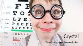  Presentation with doctor office - Audience pleasing theme consisting of school attendance - person wearing spectacles backdrop and a lemonade colored foreground