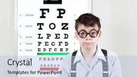  Presentation with doctor office - PPT layouts consisting of school attendance - person wearing spectacles background and a light blue colored foreground