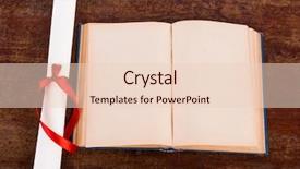  Presentation with diploma - Beautiful slide set featuring school awards - diploma with old book backdrop and a lemonade colored foreground