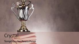  Presentation with education system - Cool new presentation theme with school awards - student champion award with glasses backdrop and a coral colored foreground