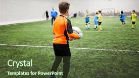  Presentation with pink 80s disco ball - PPT layouts enhanced with school back ground - boy goalkeeper going to put background and a  colored foreground