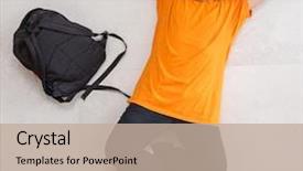  Presentation with cute - PPT theme with school back ground - cute boy posing at home background and a  colored foreground