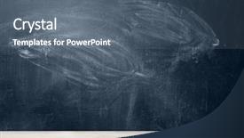  Presentation with blackboard - Beautiful slides featuring school blackboard with wooden table backdrop and a gray colored foreground