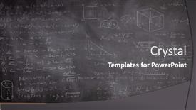  Presentation with math - Cool new presentation with school-blackboard-written-with-math backdrop and a dark gray colored foreground