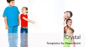  Presentation with cute math for kids - Audience pleasing slide deck consisting of school board - cute little kids with happy backdrop and a white colored foreground