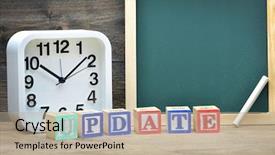  Presentation with wooden board for oktoberfest - Presentation theme having school board and word update background and a mint green colored foreground