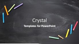  Presentation with chalk board - Amazing slide set having school-board-with-colour-chalk backdrop and a dark gray colored foreground