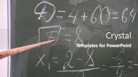  Presentation with school board - Theme featuring school-board-with-inscriptions background and a gray colored foreground