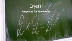  Presentation with school board - Slides with school-board-with-inscriptions background and a tawny brown colored foreground