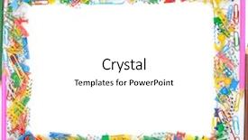  Presentation with frame border - PPT theme featuring school border - frame of office supplies isolated background and a white colored foreground