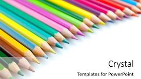  Presentation with floral border over white - Amazing theme having school border - group of color pencils backdrop and a white colored foreground