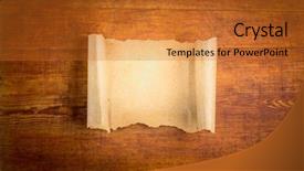 Presentation with scroll - Presentation design consisting of school border - parchment scroll on wooden background background and a gold colored foreground