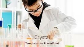  Presentation with elementary school - Presentation theme with school-boy-wearing-protection-glasses background and a  colored foreground