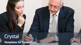  Presentation with school budget - Slide deck enhanced with school budget - business people at work background and a tawny brown colored foreground