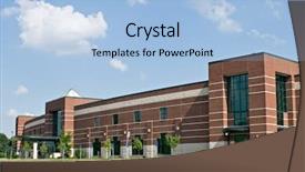  Presentation with school building - PPT layouts featuring school building - business park background and a light blue colored foreground