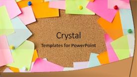  Presentation with cork - Audience pleasing PPT theme consisting of school bulletin boards - business information memo management backdrop and a coral colored foreground