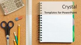  Presentation with bulletin board cork framed - Presentation theme consisting of school bulletin boards - close up view background and a coral colored foreground