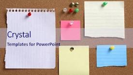  Presentation with bulletin board - Slide deck with school bulletin boards - various colorful blank notes background and a sky blue colored foreground